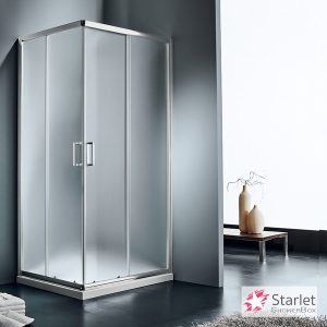 Καμπίνα Ντουζιέρας Starlet Corner Entry 100×80 (97-99 × 77-79) Fabric Chrome CS10080F-100
