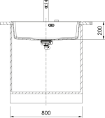 Νεροχύτης κουζίνας ένθετος γρανιτένιος Centro Maris 610 73 Stone Grey 78×50cm – 114.0674.081 Franke 3