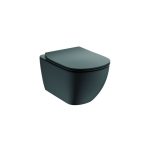 ΛΕΚΑΝΗ ΚΡΕΜΑΣΤΗ AQUABLADE IDEAL STANDARD TESI SILK ΜΕ ΚΡΥΦΟ ΣΥΣΤΗΜΑ ΣΤΗΡΙΞΗΣ ΣΕ χρώμα silk black