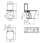 Σετ Λεκάνη IDEAL STANDARD TESI SILK επιδαπέδια ΧΠ (χαμηλής πίεσης)+ Καζανάκι+ Κάλυμμα soft closing Aquablade