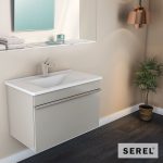 SLIM 100x46 1 οπή SEREL WHITE 3