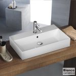 TETRA N 70x42 1 οπή BIANCO CERAMICA WHITE