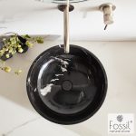 ΜΑΡΜΑΡΙΝΟΣ MOLO Φ45 H.14 FOSSIL MARQUINA NERO 3