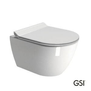 PURA 50 Swirlflush® White Glossy με κάλυμμα Slim Soft Close GSI