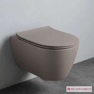 COMPLETE WALL HUNG WC +REMOVEABLE COVERSLIM SC MOON 50.5 CLEAN FLUSH SCARABEO SAND