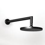 Ντους Φ20εκ. με μπράτσο τοίχου ΜΑΥΡΟ