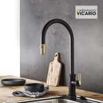 .ΝΕΡΟΧ. URBAN VICARIO BLACK MATT BRUSHED GOLD