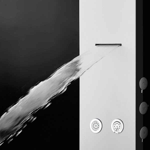 SHOWER COLUMN NEFELE ICOS HEIGHT 120 cm WHITE BLACK 3