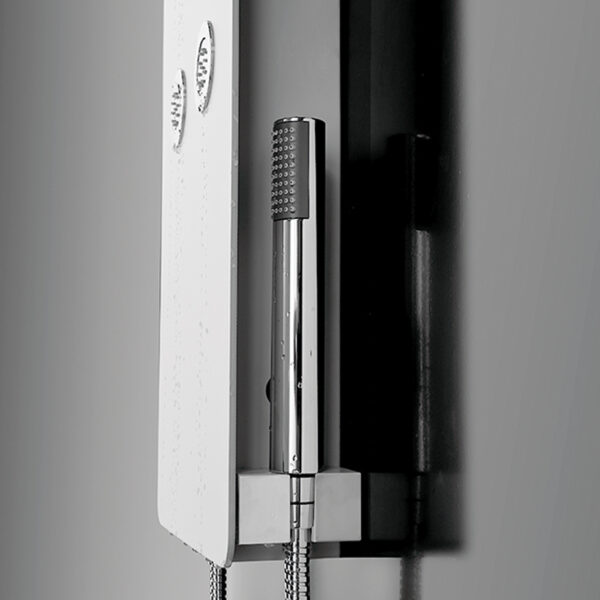 SHOWER COLUMN NEFELE ICOS HEIGHT 120 cm WHITE BLACK 4