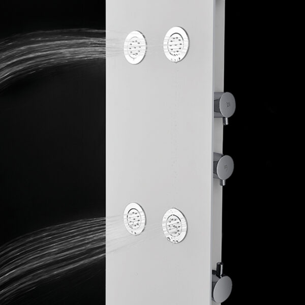 SHOWER COLUMN NEFELE ICOS HEIGHT 120 cm WHITE BLACK 5
