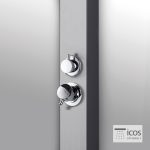 ΝΤΟΥΖ THEA ΜΕ ΜΙΚΤΗ ICOS ΕΠΙΤΟΙΧΗ ΥΨΟΣ 190 εκ. INOX 2