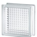 Υαλότουβλο ριγέ ψιλόριγο άχρωμο 19×19 cm