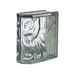 Τερματικό υαλότουβλο μονό σύννεφο άχρωμο 19×19 cm