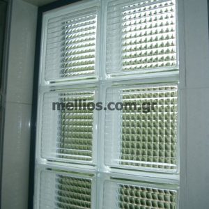 Υαλότουβλα ριγέ ψιλόριγα εφαρμογή mellios