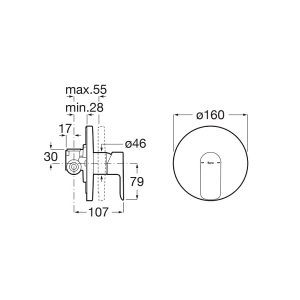εντοιχ μπαταρια 1 εξοδου μαυρη ματ cala A5A226ENB0 2