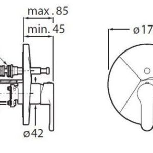 εντοιχ μπαταρια 2 εξοδων στρογγυλη arola 04 21 501 2