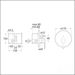 εντοιχ μπαταρια 2 εξοδων χρωμε carelia A5A0B8AC0K 2