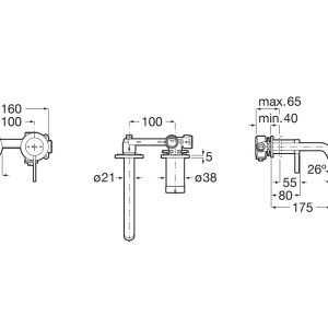 εντοιχ μπαταρια νιπτηρα rose gold ona A5A359ERG0 2