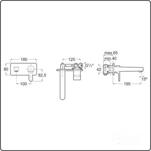 εντοιχ μπαταρια νιπτηρα χρωμε l20 A5A3L09C00 2