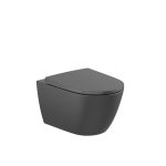 λεκανη επιτοιχη ona roca black matt rimless