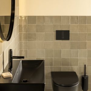 λεκανη επιτοιχη ona roca black matt rimless 2