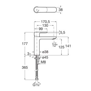 μπαταρια νιπτηρα μεσαια cala A5A336EC00 2