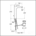 μπαταρια νιπτηρα ψηλη χρωμε l20 A5A3C09C00 2