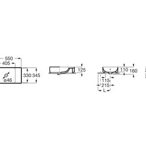 νιπτηρας επικαθημενος ona black mat roca A32768C080 2