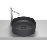 νιπτηρας επικαθημενος terra black mat roca A32787N080 1