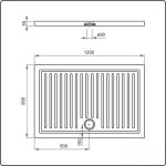 ντουζιερα πορσελανης 120x80 παραλληλογραμμη roma A374125000 3