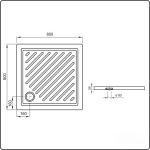 ντουζιερα πορσελανης 80x80 τετραγωνη roma A374127000 3