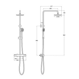 σετ ντους μαυρη ματ victoria plus A5A9F18NB0 4