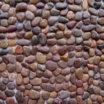 Λάμψη Καφέ 30×30cm βοτσαλωτό ψηφιδωτό από καφέ φυσικά βότσαλα με γυαλισμένη επιφάνεια σε δίχτυ