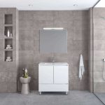 Σετ επίπλου μπάνιου Royal Bath Malaga 80 λευκό με καθρέφτη