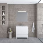 Σετ επίπλου μπάνιου Royal Bath Malaga 80 λευκό με καθρέφτη