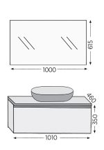 Σετ επίπλου μπάνιου Royal Bath Sevilla 100 καρυδί με καθρέφτη και επικάλυψη - Image 2