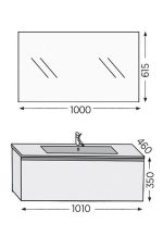 Σετ επίπλου μπάνιου Royal Bath Sevilla 100 καρυδί με καθρέφτη - Image 2