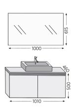 Σετ επίπλου μπάνιου Royal Bath Madrid 100 λευκό με καθρέφτη και επικάλυψη - Image 2