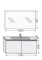 Σετ επίπλου μπάνιου Royal Bath Madrid 100 λευκό με καθρέφτη - Image 2