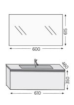 Σετ επίπλου μπάνιου Royal Bath Sevilla 60 καρυδί με καθρέφτη - Image 2