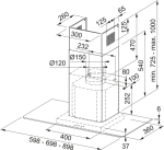 Απορροφητήρας Επιτοίχια Καμινάδα New Perfect Glass FGL 925 XS NP Inox 325.0590.996 Franke 2