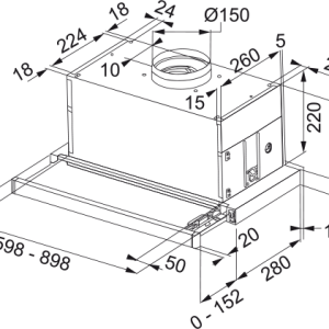 Απορροφητήρας Συρόμενος Dynamic 60 New Inox 110.0275.345 Franke 2