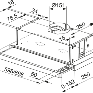 Απορροφητήρας Συρόμενος New Flex FTC 612 XS 60cm Inox 315.0532.375 Franke 2