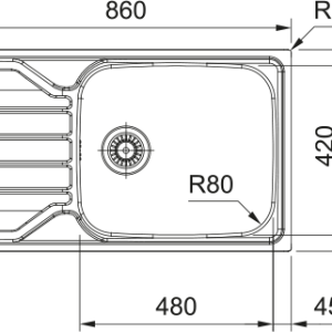 Νεροχύτης κουζίνας ένθετος Inox Franke Flash FLX 611 86 86×50cm – 101.0713.789 2