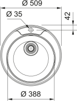 Νεροχύτης κουζίνας ένθετος Inox FrankeRondo ROL 610 39 Ø38 – 101.0713.866 2