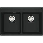 Νεροχύτης κουζίνας ένθετος γρανιτένιος Black matt 620 34 34 78×50cm – 114.0737.739 Franke min