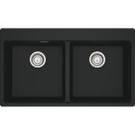 Νεροχύτης κουζίνας ένθετος γρανιτένιος Black matt 620 39 39 86×50cm – 114.0738.177 Franke min