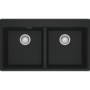 Νεροχύτης κουζίνας ένθετος γρανιτένιος Black matt 620 39 39 86×50cm – 114.0738.177 Franke min