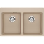 Νεροχύτης κουζίνας ένθετος γρανιτένιος Oatmeal Beige 620 34 34 78×50cm – 114.0737.765 Franke min
