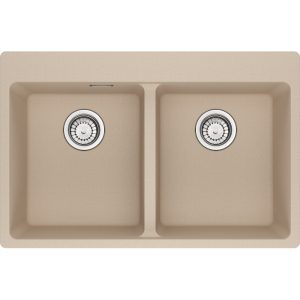 Νεροχύτης κουζίνας ένθετος γρανιτένιος Oatmeal Beige 620 34 34 78×50cm – 114.0737.765 Franke min